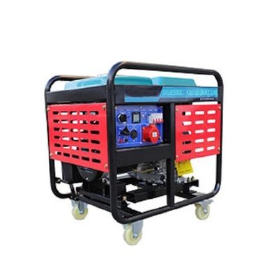Generador portátil para tierra de doble voltaje diesel de 12 kW refrigerado por aire silencioso / de marco abierto