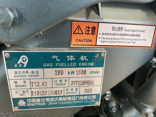 Sinotruk Fuqiang T10 T12 M13 Generador de gas de 200 kW con certificación CE y salida de CC