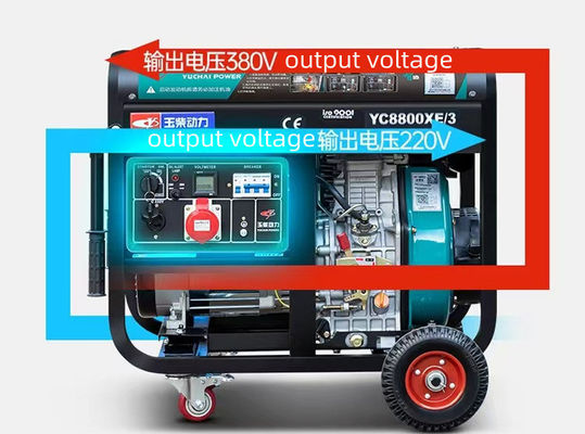 Se trata de un conjunto de generadores de diesel domésticos silenciosos de 5/6/8/10kw con salida de tres fases de CA.