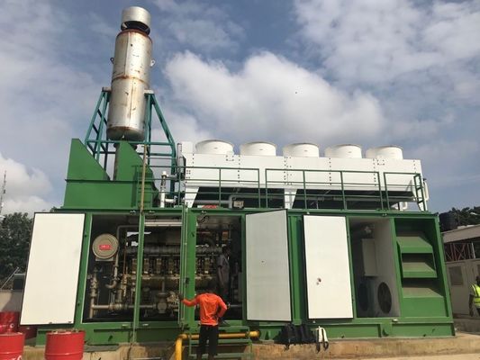 Conjunto de generadores de gas de 1 MW con disposición de cilindros de tipo V y tipo de salida de tres fases CA